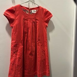 Mini Boden Size 7-8 NWOT Coral Corduroy Dress with pockets